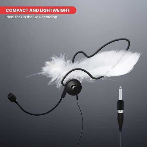 Pyle Double Over Ear Microphone Headset - Professional Hands Free Cardioid Wired Audio Boom Condenser Microphone Headset w/ 3.5mm / 1/4" Adapter, 4ft Cable, and Mic Windscreen - (Black) in Saudi Arabia