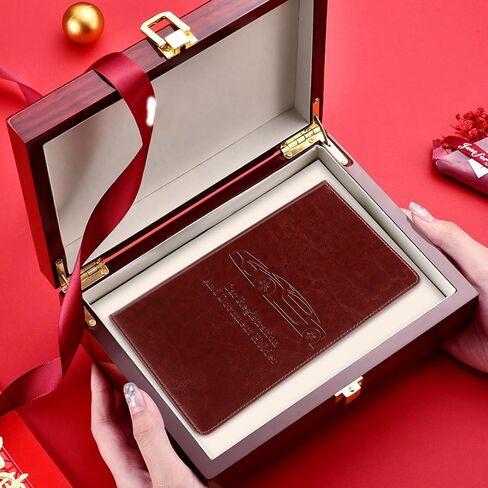 Car Registration and Insurance Card Holder for Women Men, Black Glove Box Paperwork Organizer with Magnetic Buckle for Easy Access and Protect Documents and Various Cards in Vehicle in Saudi Arabia