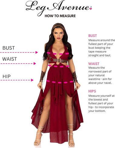 زي Leg Avenue للسيدات مكون من 4 قطع من Warrior Maiden in Kuwait