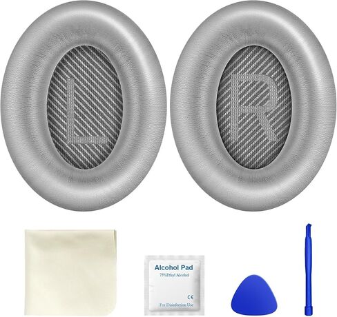 وسائد أذن بديلة من MOLOPPO لسماعات الرأس Bose QuietComfort 35 (QC35) وQuiet Comfort 35 II (QC35 ii)، وسادات الأذن مع جلد أكثر نعومة، وإسفنج عازل للضوضاء، وسمك إضافي، أسود in Kuwait