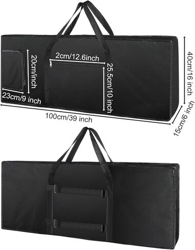 Tosnail 61-Note Keyboard Gig Bag, Soft Piano Case Padded with 6mm Cotton Piano Case with Handles - 39'' x 16" x 6'' in Saudi Arabia