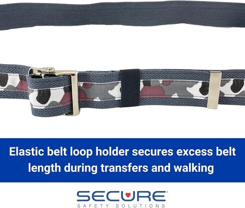 Secure Gait Belt for Seniors with Metal Buckle - Transfer and Walking Standing Aid Elderly, Physical Therapy, Nurses in Kuwait
