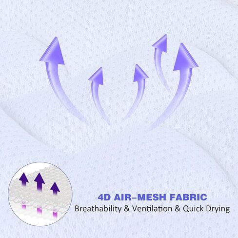 Bath Pillow Luxury Bathtub Pillow, Besititli Ergonomic Bath Pillows for Tub Neck and Back Support, Bath Tub Pillow Rest 4D Air Mesh Breathable Bath Accessories for Women & Men in Saudi Arabia