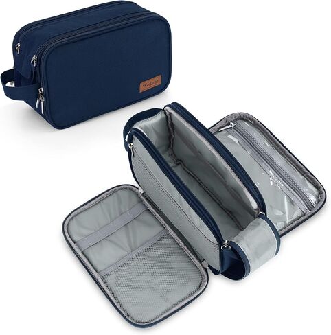 Wedama Toiletry Bag for Men, Handheld Travel Toiletry Bag, Waterproof Travel Bag for Toiletries, Thickened Polyester Travel Dopp Kit, Toiletries Bag for Travel Business Trips and Camping, Black in Kuwait