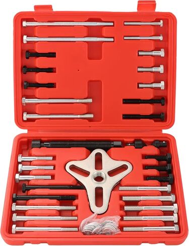 DASBET 46PCS Harmonic Balancer Puller Set, Steering Wheel Puller Kit Steering Wheel Flywheel Crankshaft Pulley Puller Crankshaft Pulleys and Gears for Most Cars, Pickups, SUVs (Blue) in Saudi Arabia