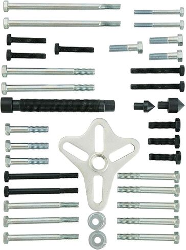 DASBET 46PCS Harmonic Balancer Puller Set, Steering Wheel Puller Kit Steering Wheel Flywheel Crankshaft Pulley Puller Crankshaft Pulleys and Gears for Most Cars, Pickups, SUVs (Blue) in Saudi Arabia