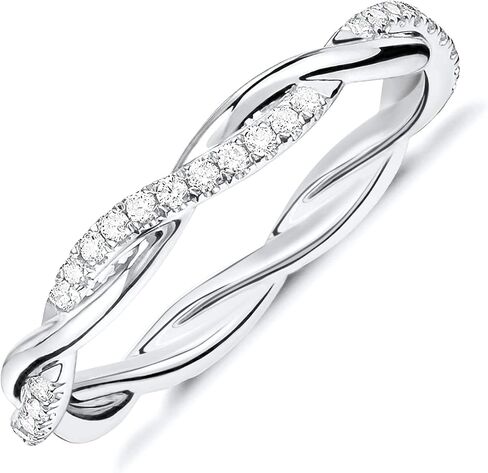 سوار الخلود من حبل ملتوي من حبل ملتوي مطلي بالذهب عيار 14 قيراط من زركونيا للنساء من بافوي in Kuwait