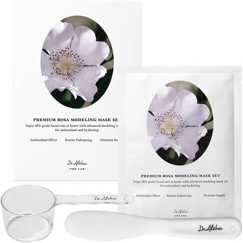 Premium Rosa & Cica Modeling Mask - Measuring spoon and spatula included, 25g x 5 ea, Cooling effect, Hydration, Skin barrier enhancement. Soothe the redness. Vegan & Cruelty free Modeling Mask (Cica) in Saudi Arabia