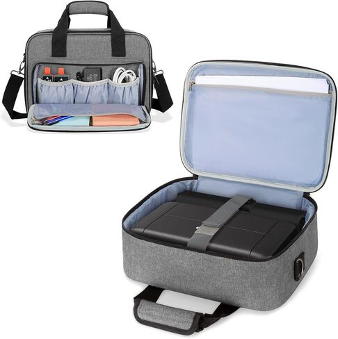 LUXJA Carrying Case Compatible with Canon PIXMA TR150 Wireless Portable Printer, Bag Compatible with Canon TR150 Ink Cartridge and Accessories, Black (BAG ONLY) in Saudi Arabia