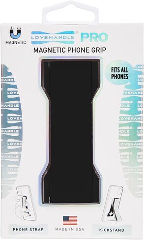 مقبض هاتف LoveHandle PRO Premium - حزام هاتف من السيليكون - حامل هاتف مغناطيسي ومسند للهواتف الذكية والكمبيوتر اللوحي - سيليكون لافندر متوهج in Kuwait