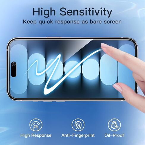 JETech Privacy Screen Protector for iPhone 15 Pro 6.1-Inch, Anti-Spy Tempered Glass Film with Easy Installation Tool, 2-Pack in Saudi Arabia