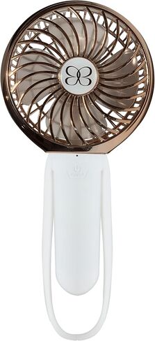 Buggygear - مروحة TURBO 3 سرعات USB قابلة لإعادة الشحن ، أبيض/ذهبي وردي in Kuwait