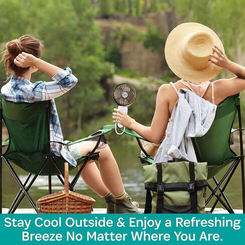 Buggygear - مروحة TURBO 3 سرعات USB قابلة لإعادة الشحن ، أبيض/ذهبي وردي in Kuwait