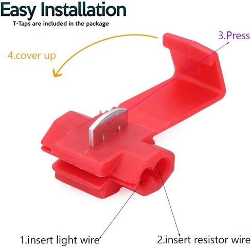 2pcs 100W 6ohm Load Resistors - Fix LED Bulb Fast Hyper Flash Turn Signal Blink Error Code (100W 6ohm) in Kuwait