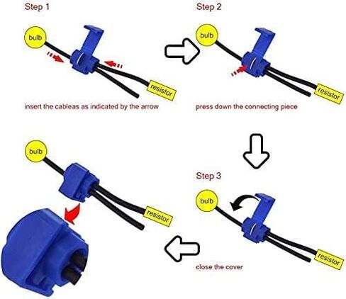 2pcs 100W 6ohm Load Resistors - Fix LED Bulb Fast Hyper Flash Turn Signal Blink Error Code (100W 6ohm) in Kuwait