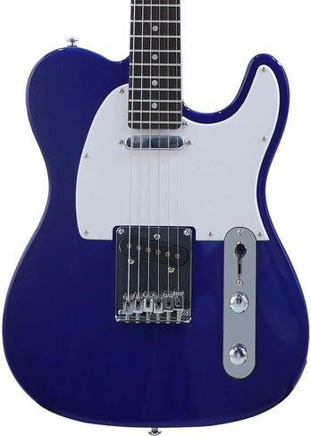 جيتار كهربائي Monoprice Indo Series 6 String Basswood-Body، يمين، أسود (625901) in Saudi Arabia