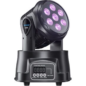 BETOPPER Moving Head RGBW, DJ Lights, Sound Activated/DMX Lighting, Moving Head Lights for Stage, Party, Live, DJ, Bar, Disco Lighting (7x8W 4 Packs)