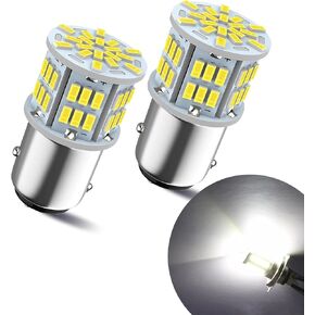 Pack-2 Car 1156 LED Turn Signal Light Bulb, Single Contact 6800K Super Bright Bulb Replacement, 1141 1003 7506 BA15S Plug and Play Light Bulb, Universal Lighting Accessory for Cars (White) in Kuwait