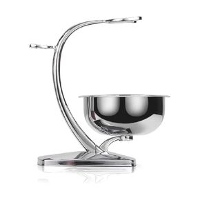 GRUTTI Shaving Set, Shaving Stand & Soap Bowl &Brush, Deluxe Safety Mens Razor Holder with Non Slip Base Shaving Kit for Men Boyfriend Husband Dad Birthday Fathers Day Gift