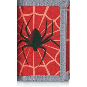 محفظة أطفال للأولاد الذين تتراوح أعمارهم بين 4 و18 عامًا، محفظة ثلاثية الطي مبتكرة مع سلسلة مفاتيح وجيب للعملات المعدنية بسحاب للمراهقين والأطفال والبنات الصغار، محفظة قماشية لهدايا أعياد الميلاد الرياضية في الهواء الطلق - بطل العنكبوت in Kuwait