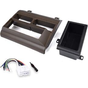 PIT66 Dash Pad Cover Install Dash Kit Wire Harness Adapter Compatible with 1988-1994 Chevy GMC Trucks Mount Dashboard Cover Grey