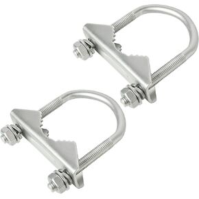 XRDS-RF Antenna Mount Clamp U-Bolt 4 PCS, Antenna Mast Clamp V Jaw Block with U Bolts for Outside Home Antenna