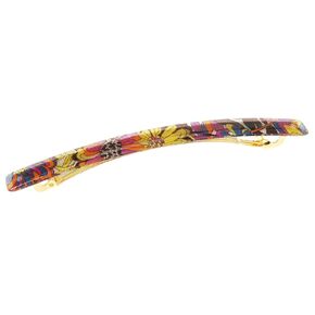 France Luxe Long and Skinny Barrette - Splash Garden Purple/Yellow