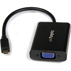 StarTech.com Micro HDMI® to VGA Adapter Converter for Smartphones / Ultrabook / Tablet - 1920x1080 - Micro HDMI Male to VGA Female (MCHD2VGAE2)