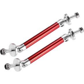 ACROPIX Universal 3"-4" Adjustable Aluminum Alloy 75 mm Front Bumper Lip Splitter Diffuser Strut Rod Tie Bars Splitter Support Rods Black - Pack of 2