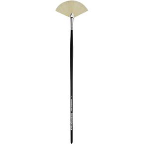 da Vinci Varnish & Priming Series 408 Fan Blender Brush, Pure Badger Hair with Red Lacquered Handle, Size 1