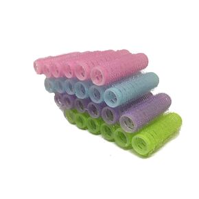 Pack of 24 Mini Small Hair Rollers Self Grip Vented Pro Salon Hairdressing Curlers (Blue)