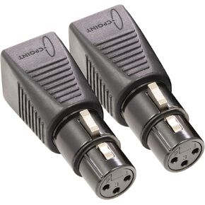 SIRS-E 2 Pack - CPoint XLRJ45 3 Pin XLR Male to RJ45 DMX Adapters XLRJ45-3M