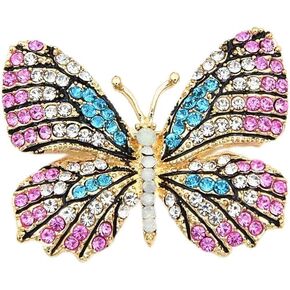 Tvoip Empress Monarch Winged Butterfly Swarovski Crystal Rhinestones Brooch Pin