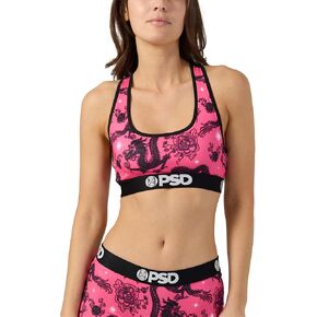 PSD Women's Celestial Print Sports Bra - Racerback Sports Bras for Women with Breathable Microfiber Fabric