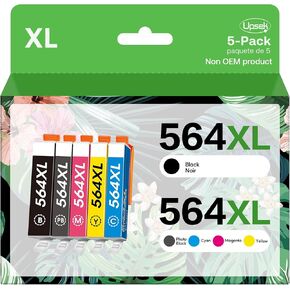 63XL Ink Cartridges Combo Pack Replacement for 63 XL Ink Remanufactured for Officejet 3830 4650 4652 4655 5200 5255 (1 Black,1 Tri-Color)