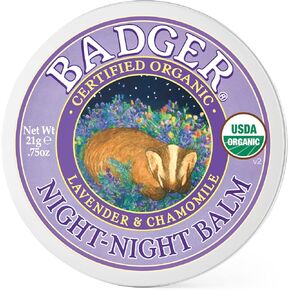 Badger Night Night Balm, Organic Sleep Balm for Kids with Chamomile & Lavender Essential Oils, 0.75 Oz Metal Tin