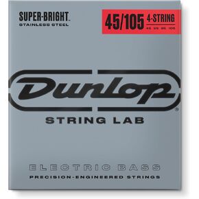 JIM JIM DUNLOP DBSBS45105 Super Bright Bass Strings, Stainless Steel, Medium, .045-.105, 4 Strings/Set