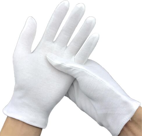 24Pcs White Cotton Gloves for Dry Hands Kids Eczema Gloves Overnight Moisturizing Gloves for Women Cosmetic in Saudi Arabia