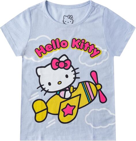 Hello Kitty Sanrio Girls 4 Pack Short Sleeve T-Shirt for Little and Big Kids in Saudi Arabia