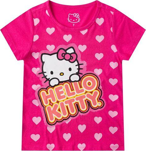 Hello Kitty Sanrio Girls 4 Pack Short Sleeve T-Shirt for Little and Big Kids in Saudi Arabia
