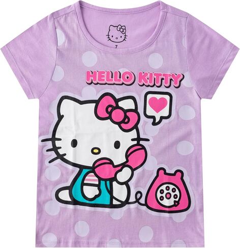 Hello Kitty Sanrio Girls 4 Pack Short Sleeve T-Shirt for Little and Big Kids in Saudi Arabia