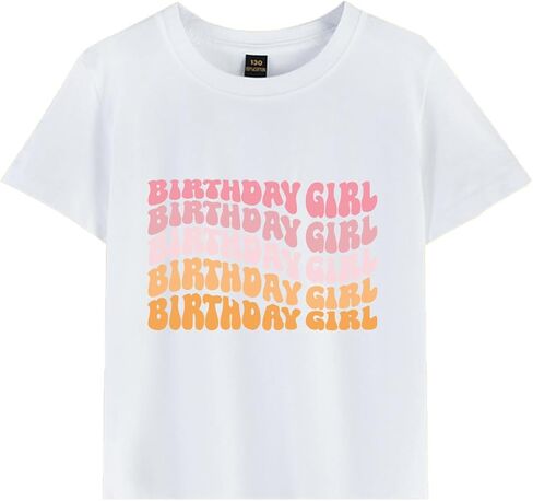 Birthday Girl Shirt 2nd 3rd 4th 5th 6th 7th 8th 9th Girls Birthday Tshirts Cotton Short Sleeve Tees in Saudi Arabia