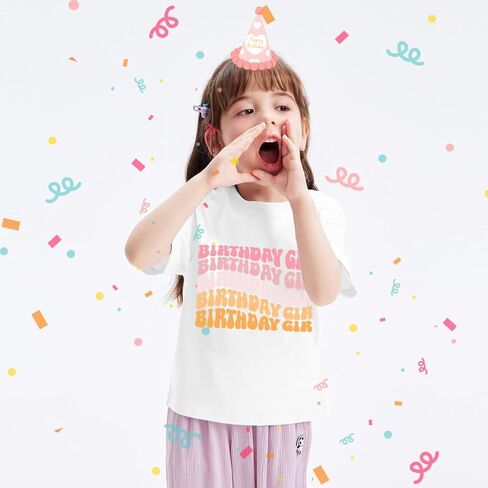 Birthday Girl Shirt 2nd 3rd 4th 5th 6th 7th 8th 9th Girls Birthday Tshirts Cotton Short Sleeve Tees in Saudi Arabia