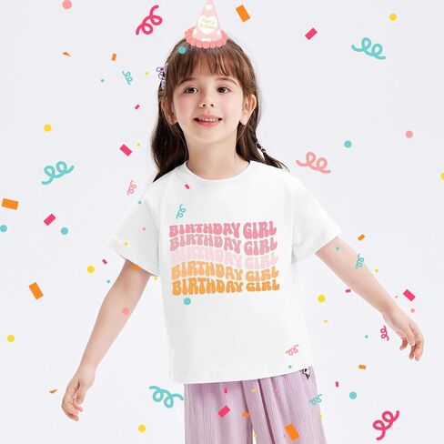 Birthday Girl Shirt 2nd 3rd 4th 5th 6th 7th 8th 9th Girls Birthday Tshirts Cotton Short Sleeve Tees in Saudi Arabia