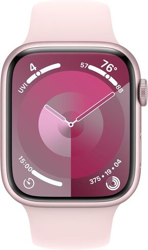 Apple Watch Series 9 [GPS 45mm] Smartwatch with Midnight Aluminum Case with Midnight Sport Band M/L, Water Resistant with AppleCare+ (2 Years) in Saudi Arabia