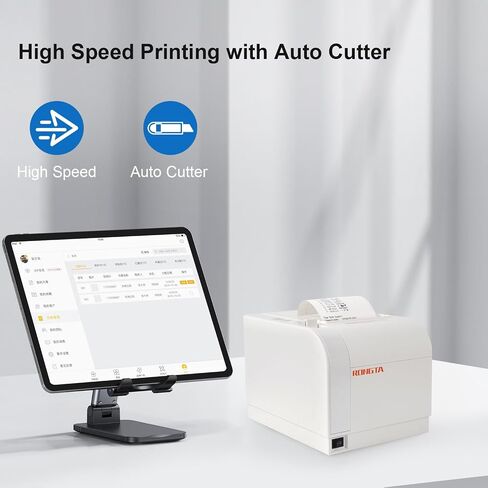 Rongta Thermal Receipt Printer, 80mm Receipt Printers, Thermal Pos Printer with Auto Cutter Support Cash Drawer,USB Serial Ethernet Support ESC/POS, Compatible with Windows/Mac/Linux in Kuwait