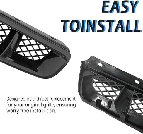 Front Bumper Grille Fit 1999-2000 for Civic Coupe/Sedan JDM Type R ABS Black Mesh Front Upper Grill Guard Replacement Part in Saudi Arabia