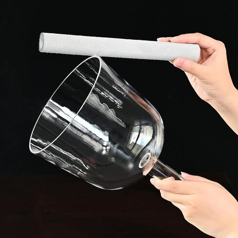 وعاء الغناء كريستال كوارتز شفاف بمقبض F Note مقاس 7 بوصة مع حافظة مقبض in Kuwait