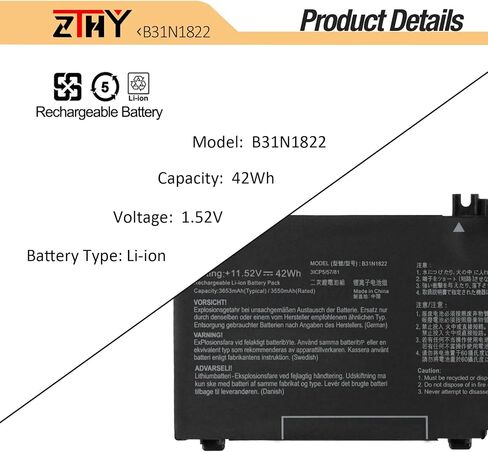 ZTHY C31N1602 Laptop Battery Replacement for Asus ZenBook U3000U UX330 UX330U UX330UA UX330UAK UX330UA-1A UX330UA-1B UX330UA-1C UX330UA-FB018R FB161T Series C31N16O2 0B200-02090000 11.55V 57Wh in Saudi Arabia