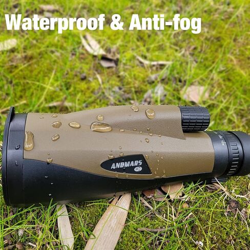 Andmars Zoom 10-30x60 منظار أحادي عالي الطاقة عالي الدقة للبالغين. تلسكوب مقاوم للماء مع حافظة جلدية وجسم معدني ومحول هاتف وحامل ثلاثي القوائم. FMC المغلفة ومنشور BAK4. لصيد الطيور والمشي لمسافات طويلة. (أخضر) in Kuwait